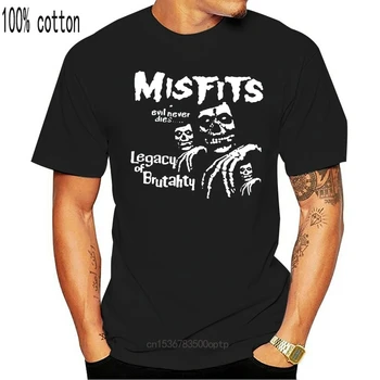 Novo 2021 The Misfits Zapuščina Brutalnostjo Grozo Punk Band Črna Majica s kratkimi rokavi Velikosti S 3XL TEE Shirt Darilo Smešno Bombaž