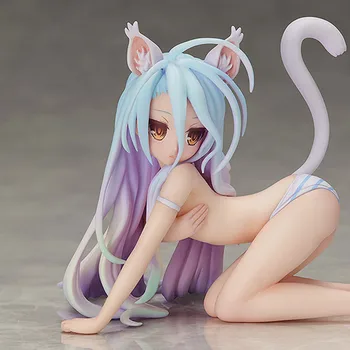 Seksi Anime Dekle Ne Igra Nobene Življenje Shiro Mačka Slika Zbirateljske Akcije Slika Model Igrača Darilo 9 CM
