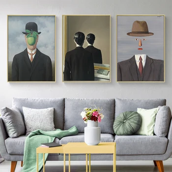 Rene Magritte Platno Slikarstvo Nadrealizma Klasičnih Umetnine, Razmnoževanje, Tiskanje Plakatov in Stenskih slikah, za dnevno Sobo Cuadros