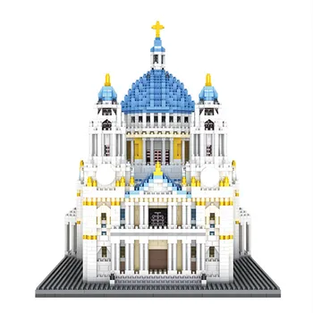 7053Pcs St Paul ' s Cathedral Model gradniki 3D London City Cerkev Mini Micro Blok Opeke Svetu Arhitekture Diy Igrače Darilo