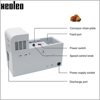 Xeoleo Električni Kostanja Rezalnik Lešnik rezalni stroj Komercialne Eno verigo Kostanja rez pralni 390W 60kg/h