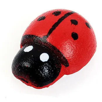 100 kozarcev/Vrečko Lesene Ladybug Mini Čebele Stenske Nalepke Otrok Otrok Naslikal Samolepilne Nazaj DIY Obrti Doma Stranka Počitnice Dekoracijo