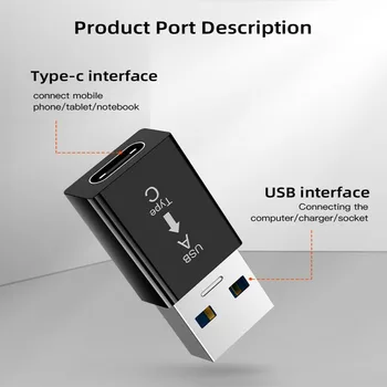 Tip-C, USB 3.0 vmesnik USB C Ženski USB 3.0 A Moški Pretvornik Tipa C, Priključek Za Huawei Za Xiaomi Za Samsung
